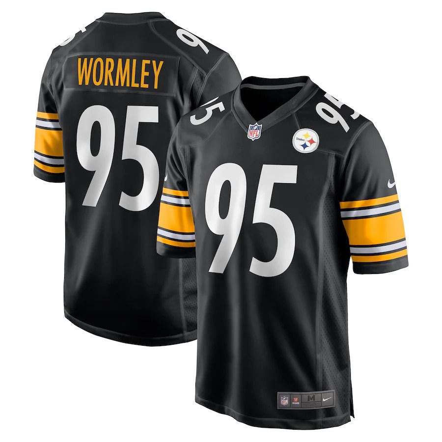 Men Pittsburgh Steelers #95 Chris Wormley Nike Black Game NFL Jersey